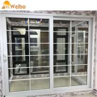 The latest European style white PVC/uPVC/vinyl sliding door with grids from China