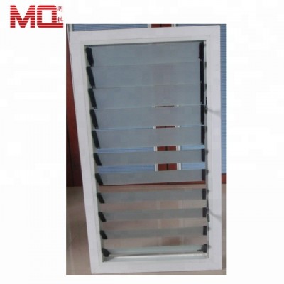 PVC frame movable jalousie window horizontal glass louver windows