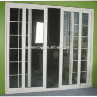 High quality European style vinyl/pvc sliding door with grids design