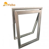 High quality UPVC top hung window for the toilet,Vinyl bathroom vertical open style window